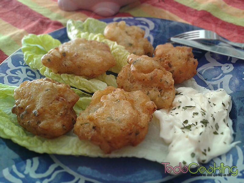 Buñuelos de bacalao sin huevo