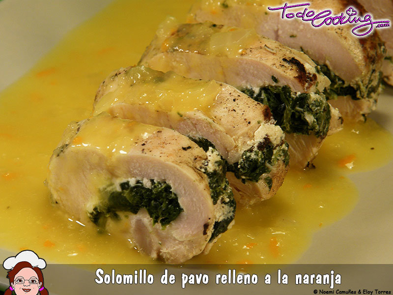 solomillo de pavo relleno a la naranja