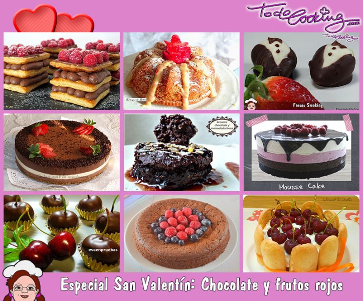 Especial San Valentin Chocolate y frutas del bosque