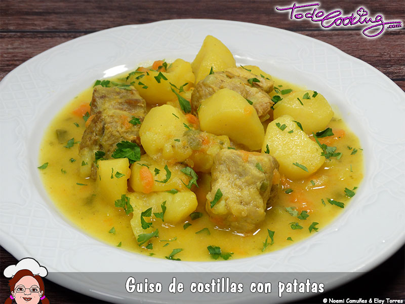 guiso de costillas de cerdo con patatas