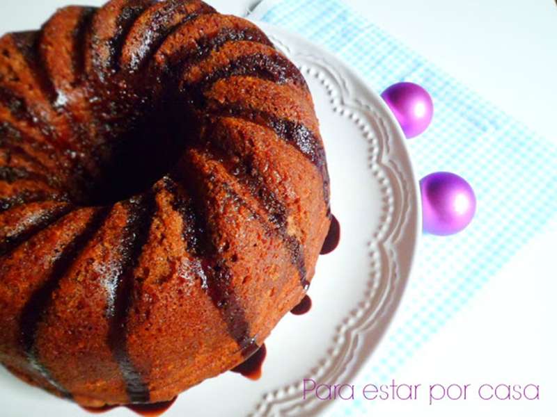 Bundt Cake de turrón de chocolate Suchard