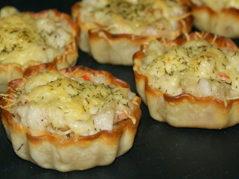 Tartaletas de pescado gratinadas