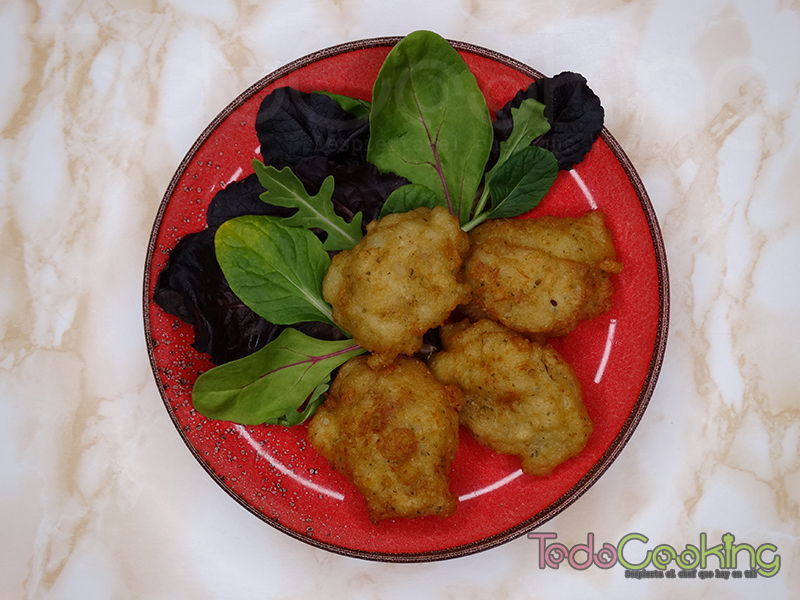 Buñuelos de bacalao sin huevo