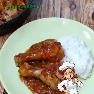 Muslo de pollo a la coca cola jugoso