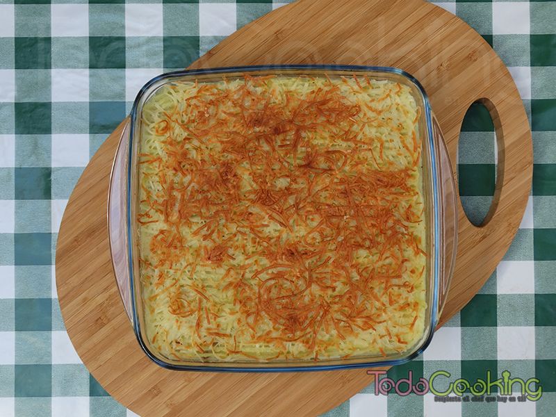 Pastel de carne con verduras