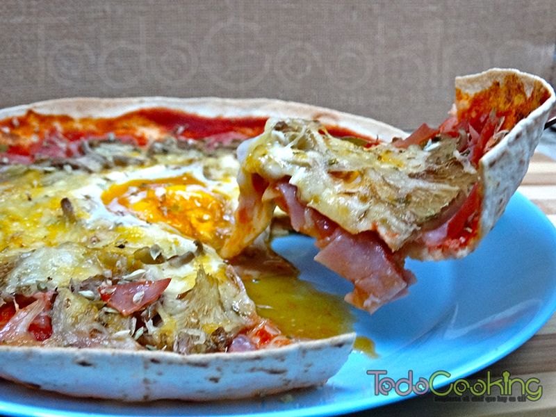 Fajipizza de jamón de york Fajipizza de jamón de york