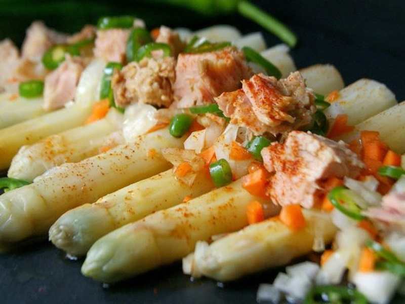 ensalada de espárragos