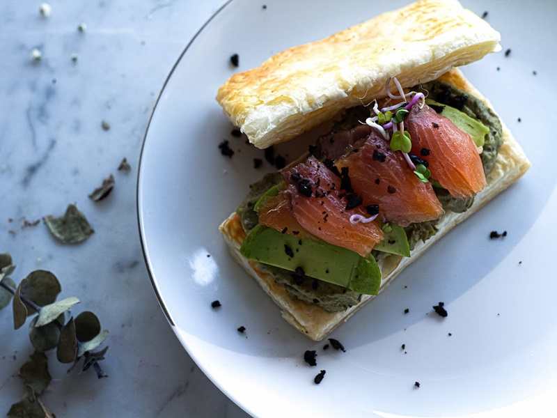 recetas fáciles de entrantes y primeros - milhojas de salmón