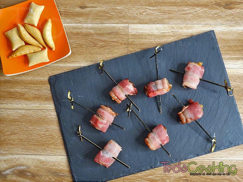Datiles con bacon y nueces 