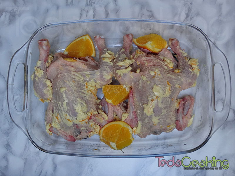 picantones a la naranja