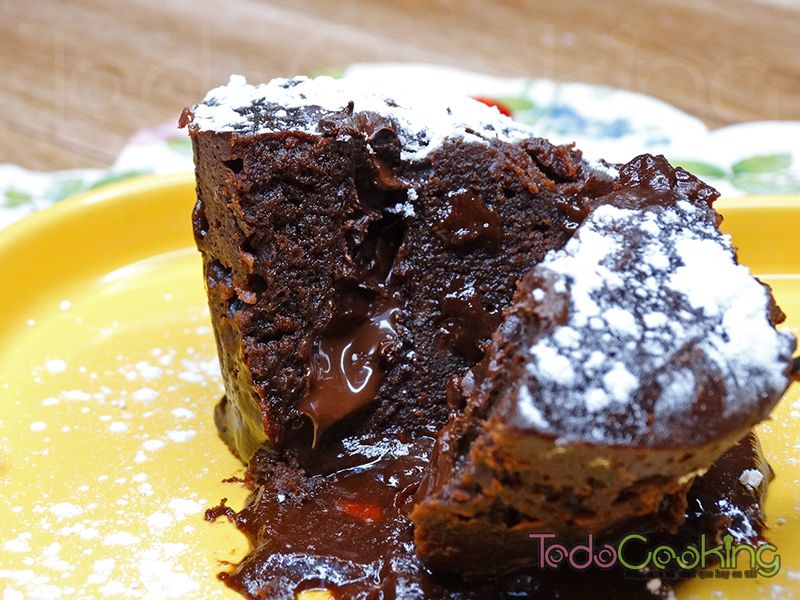 Coulant de chocolate en microondas