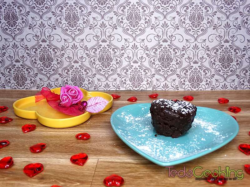 Coulant de chocolate en microondas