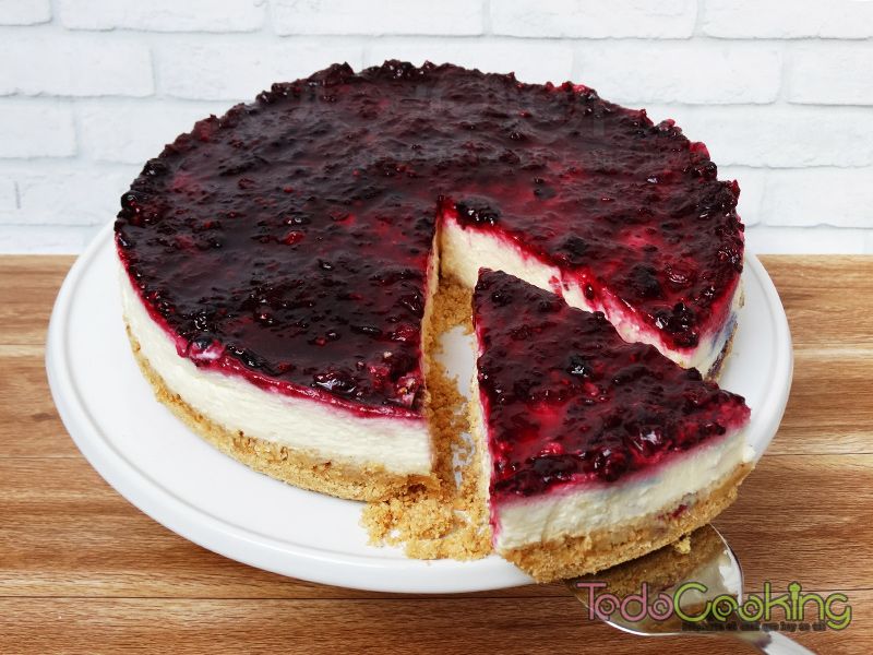 Tarta de queso y frutos rojos