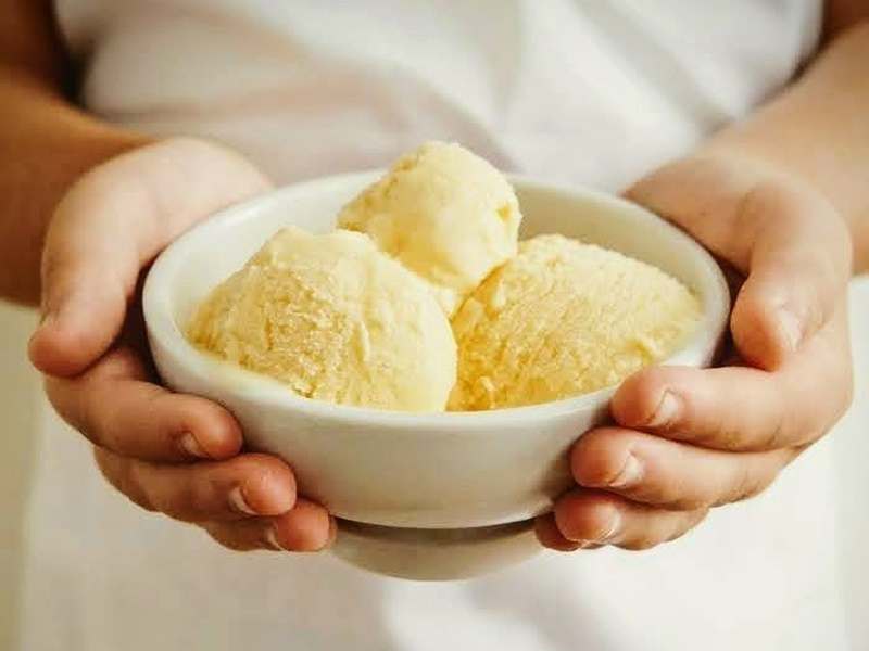 Helado de vainilla casero