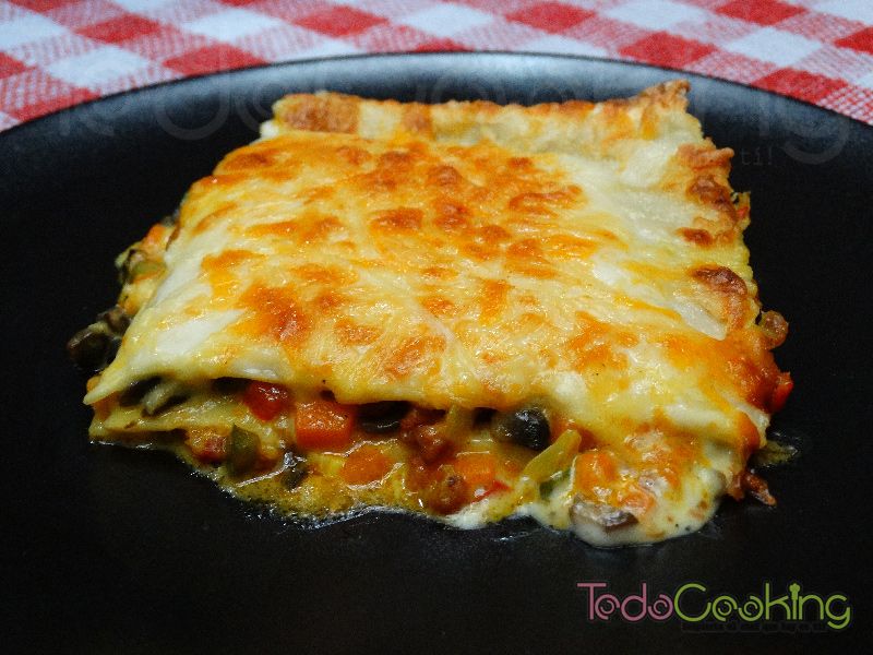 Lasaña de verduras con jamon 01