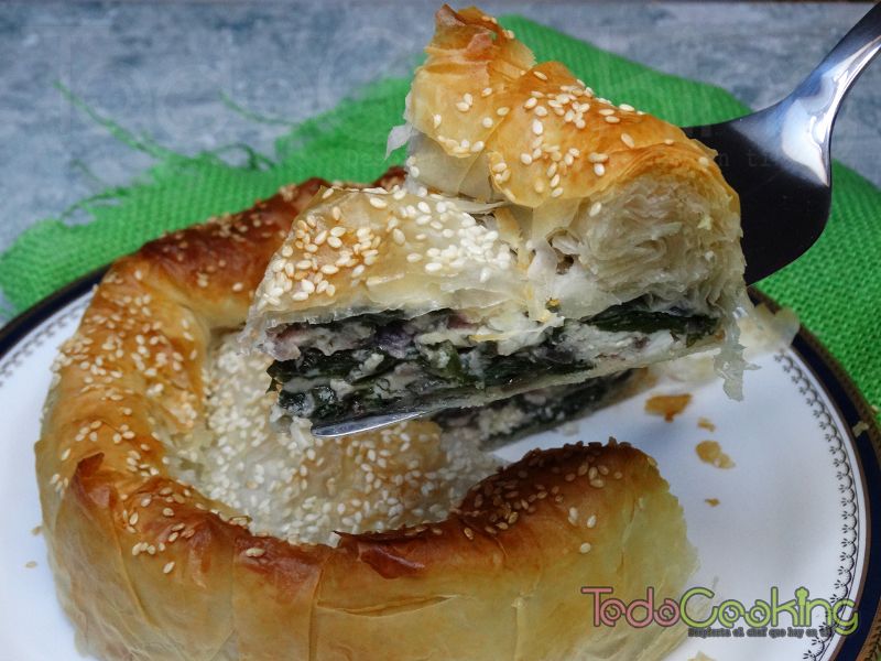 Spanakopita Pastel de espìnacas y queso feta 01