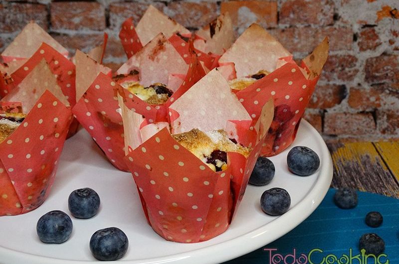 Muffins de arándanos y queso