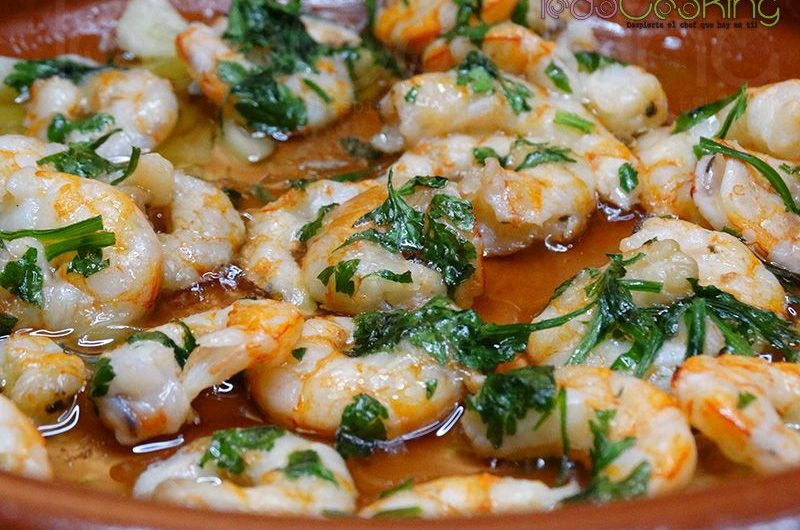 Gambas al ajillo en el microondas