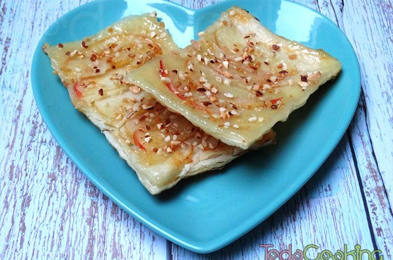 Tartaletas de hojaldre con manzana y miel