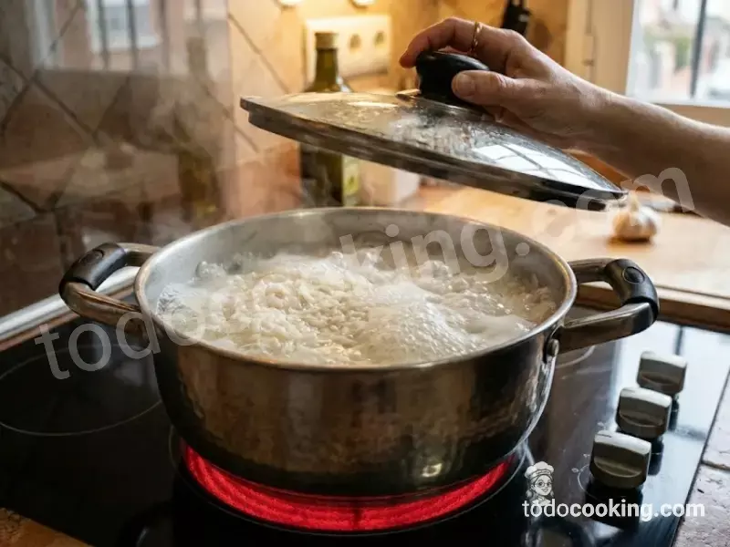 Arroz blanco perfecto olla