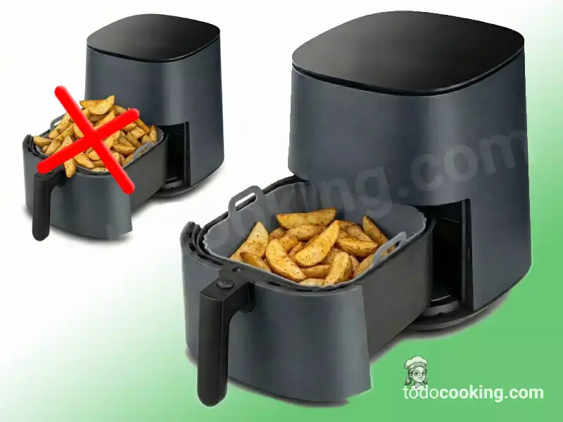 No sobrecargar la freidora de aire