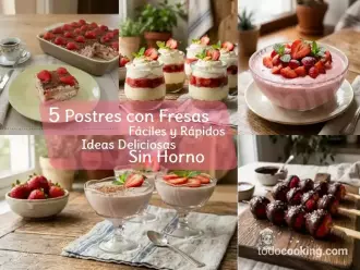 5 Postres con Fresas Fáciles y Rápidos Portada