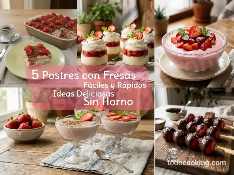 5 Postres con Fresas Fáciles y Rápidos: Ideas Deliciosas Sin Horno