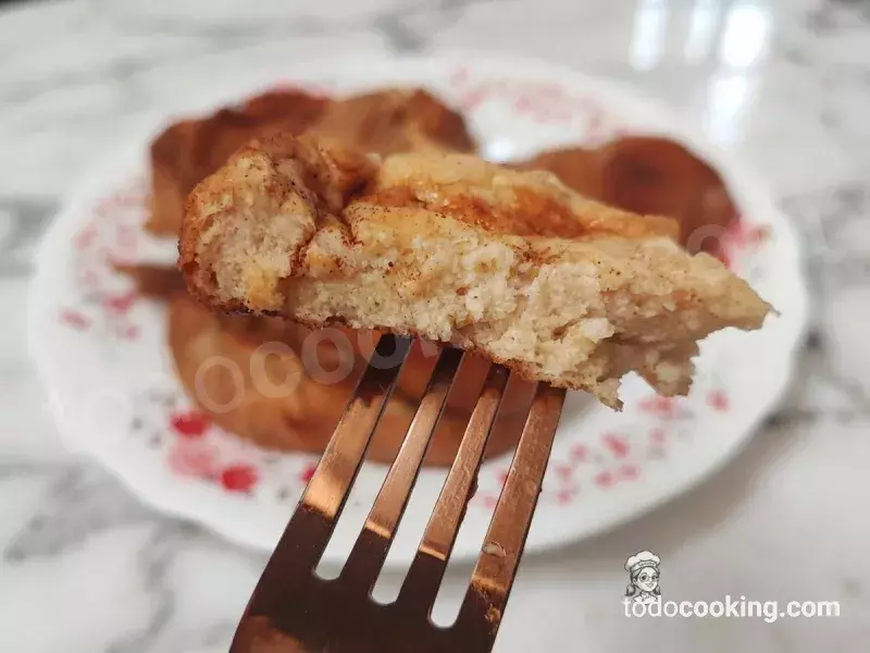 torrija en air fryer jugosa por dentro con textura suave de leche