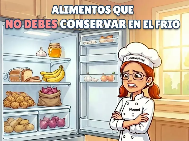 Alimentos que no debes conservar en el frigo portada