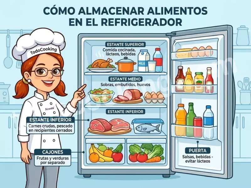 Como almacenar alimentos en el refrigerador INFOGRAFIA