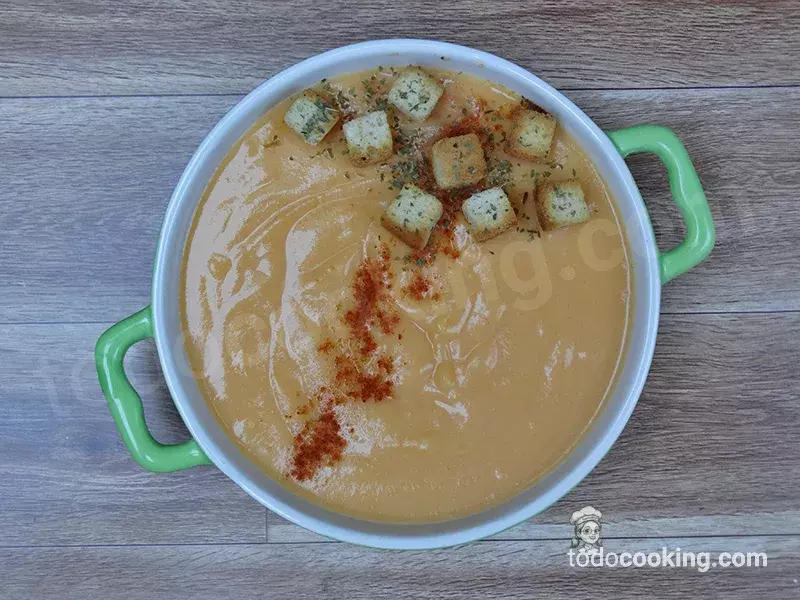 Crema de zanahoria y calabacin cenital