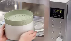 Lékué Recipiente especial para cocinar Quinoa, Arroces y Cereales en microondas, 1 Litro, Color Verde