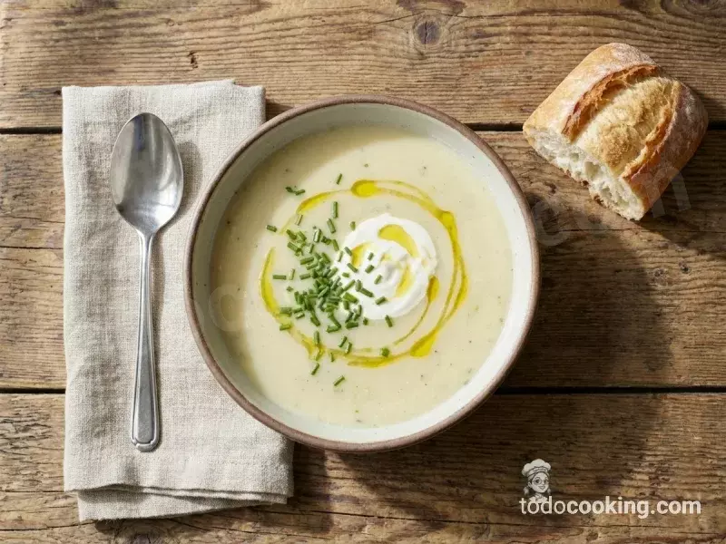 La mejor Vichyssoise casera: crema de puerros fría, suave y fácil