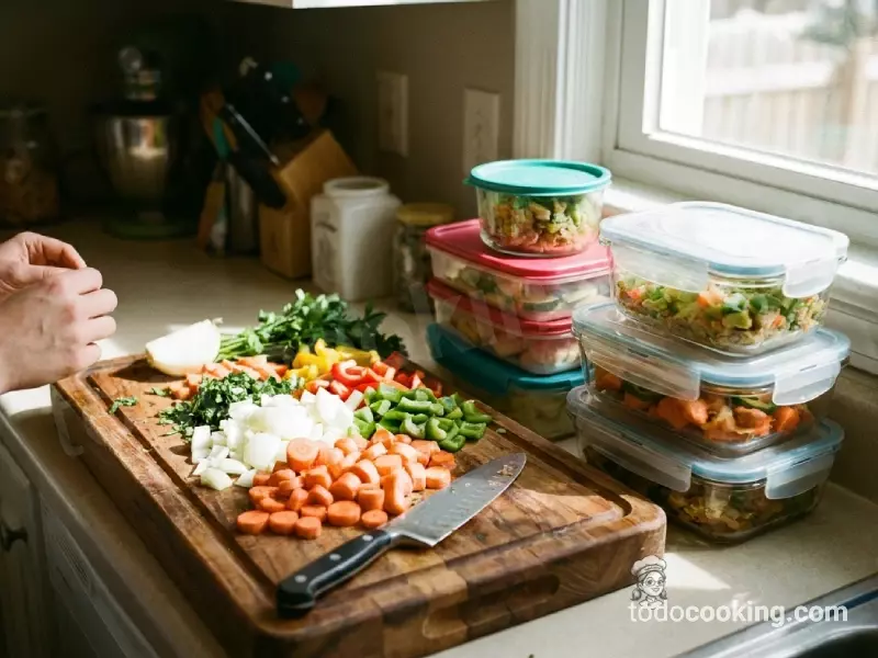 hortalizas cortadas para ensalada