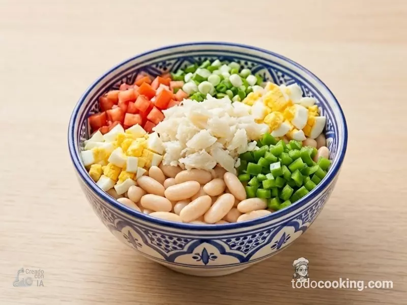Ensalada de Alubias y Bacalao (Empedrat)