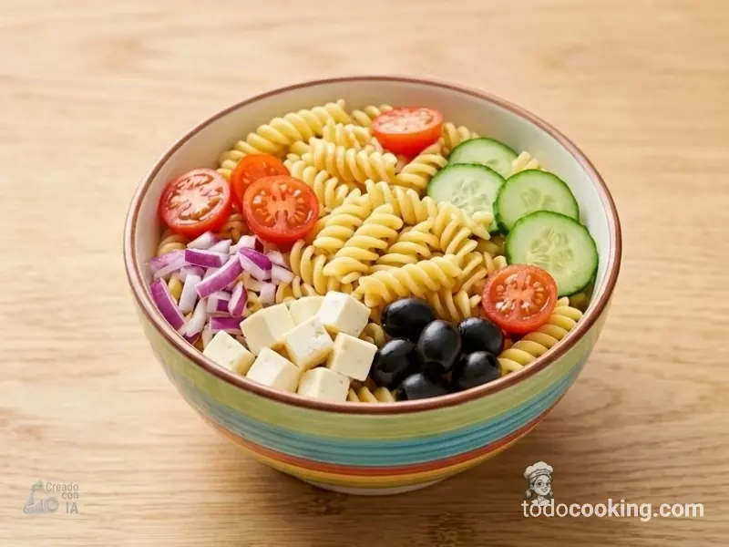 Ensalada de Pasta Fusilli y Queso