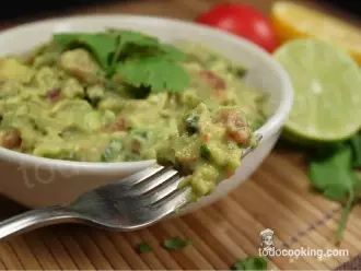 Guacamole detalle en primer plano