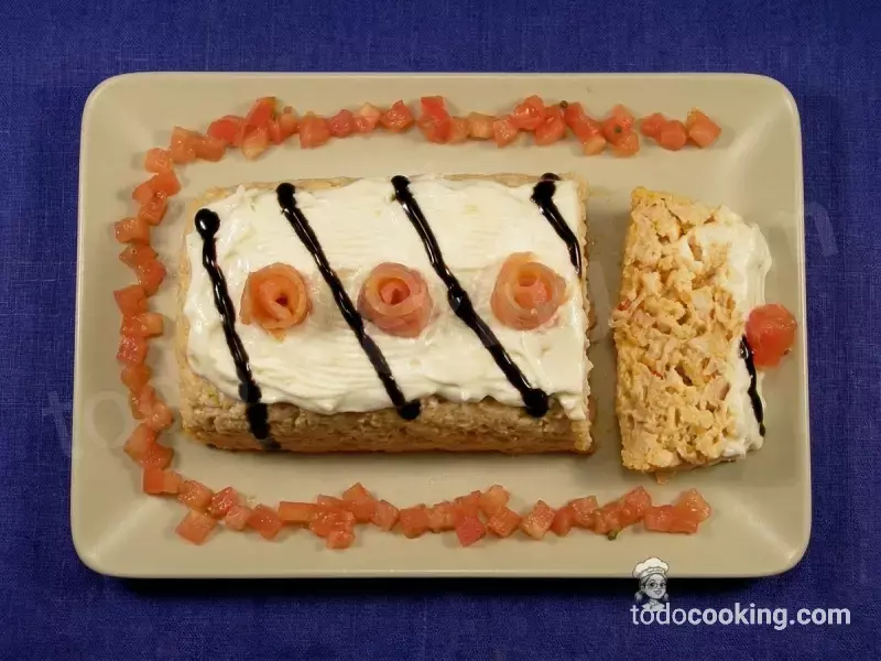 Pastel de merluza y atún en microondas