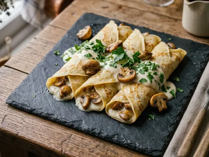 Crêpe de Champiñones con Bechamel