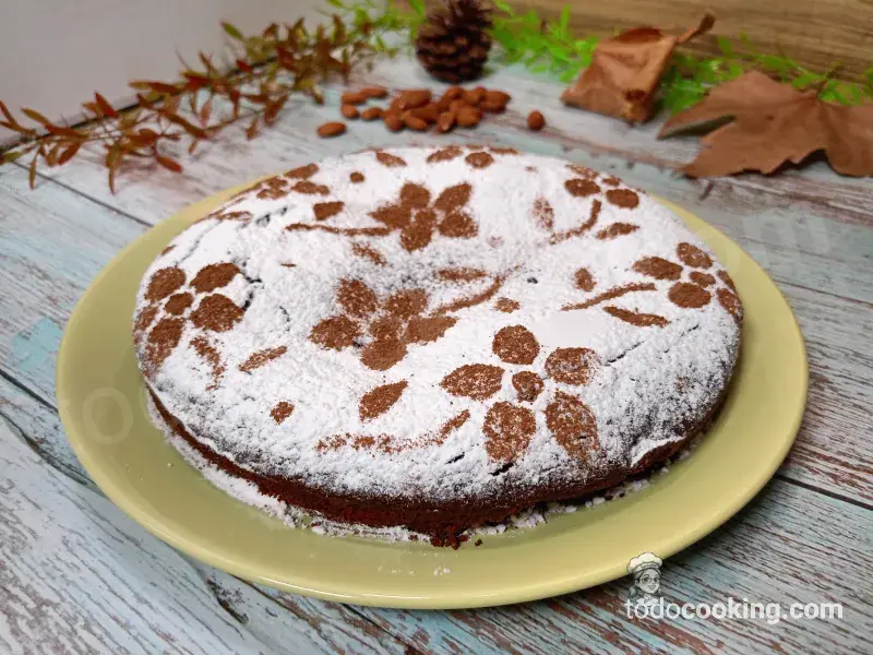 Torta Caprese vista frontal