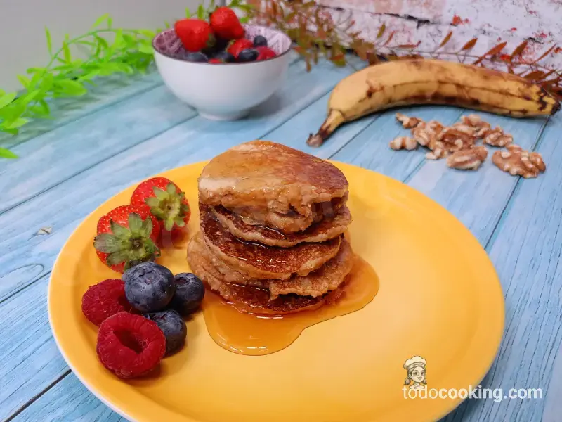 tortitas de avena y plátano